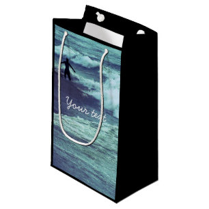 Man on Sea Waves Small Gift Bag