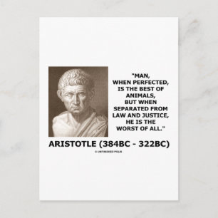Man Perfected Best Of Animals Law Justice Worst Postcard