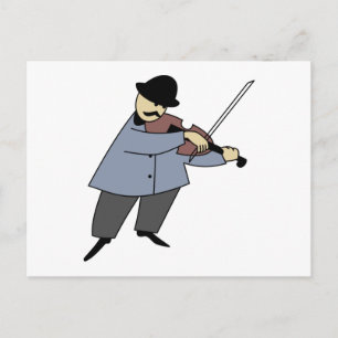 Man Playing a Violin Postcard