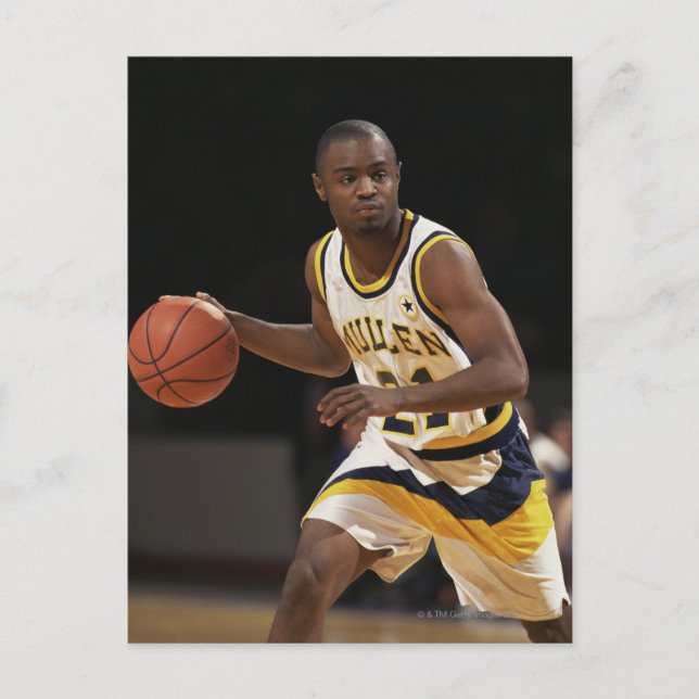 Man playing basketball 2 postcard (Front)