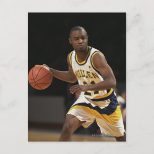 Man playing basketball 2 postcard