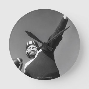 Man Playing Football 2 Round Clock