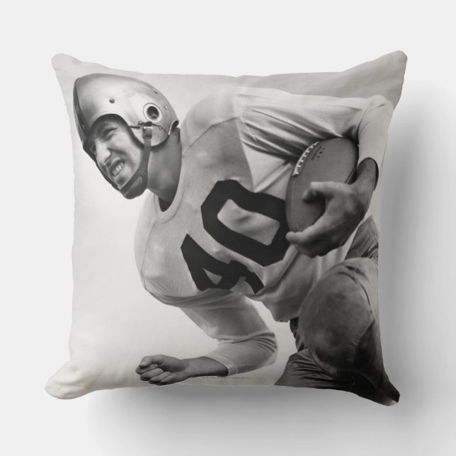Man Playing Football 3 Cushion (Front)