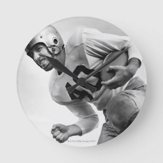 Man Playing Football 3 Round Clock