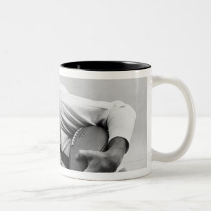 Man Playing Football 3 Two-Tone Coffee Mug