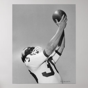 Man Playing Football Poster