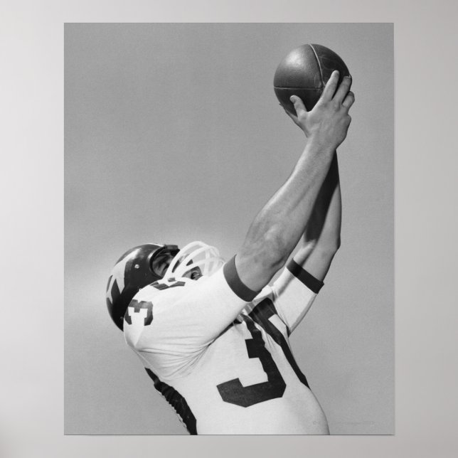 Man Playing Football Poster (Front)