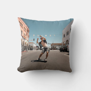 Man playing skateboard cushion