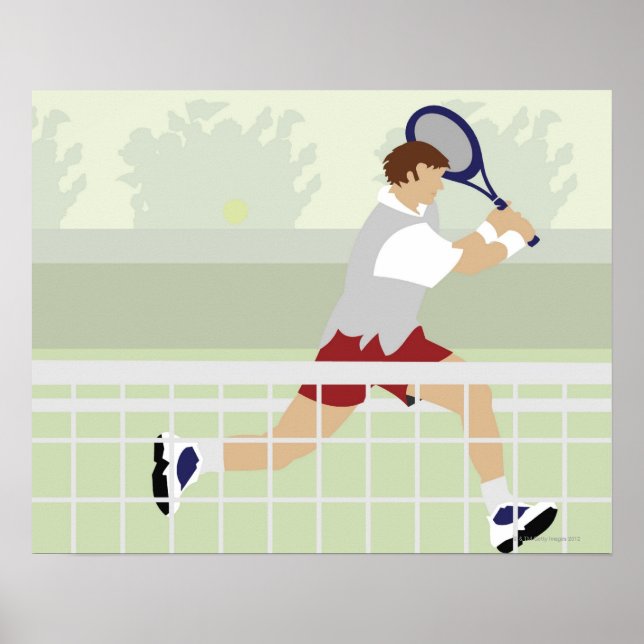 Man playing tennis 2 poster (Front)