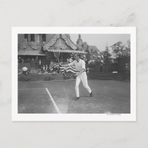 Man Playing Tennis in Washington DC Tournament Postcard