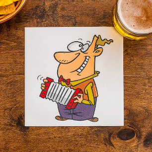 Man Playing The Accordion Napkin