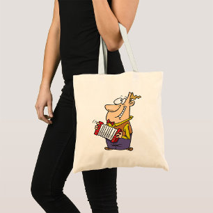 Man Playing The Accordion Tote Bag