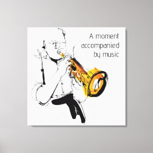 Man playing trumpet canvas print