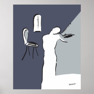 Man Playing Violin. Poster
