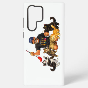 Man playing with his cats samsung galaxy case