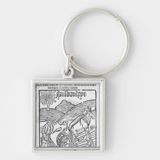 Man Ploughing a Field Key Ring (Front)