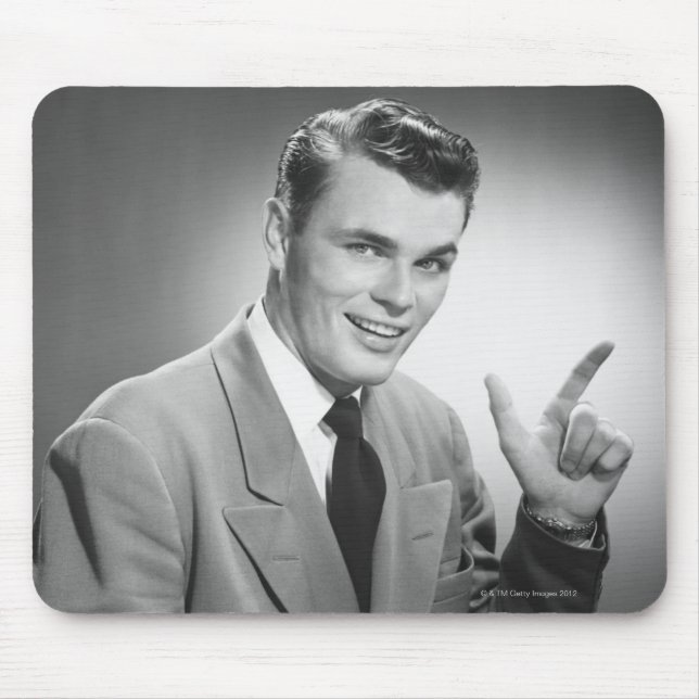 Man Pointing 2 Mouse Pad (Front)