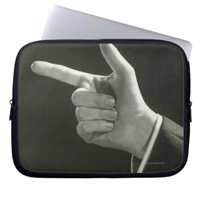 Man Pointing Laptop Sleeve (Front)