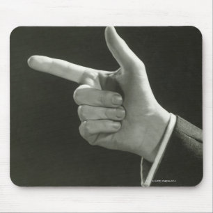 Man Pointing Mouse Pad