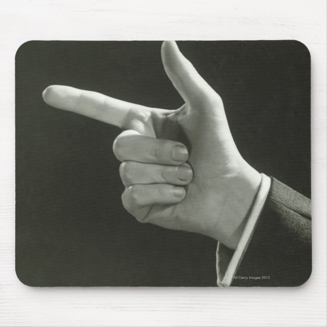 Man Pointing Mouse Pad (Front)