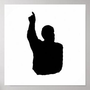 man pointing up shadow poster