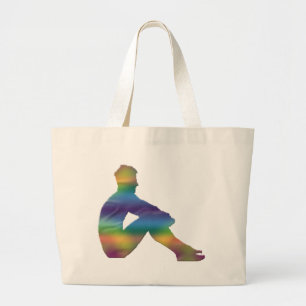 Man Posing Large Tote Bag