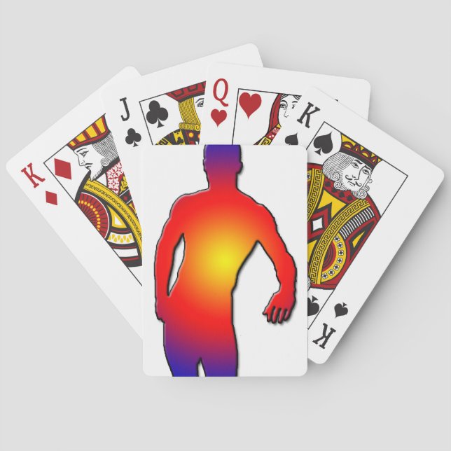 Man Posing Playing Cards (Back)