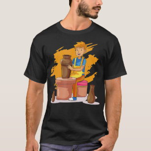 Man Pottery Ceramist Handmade Earthenware Gift T-Shirt