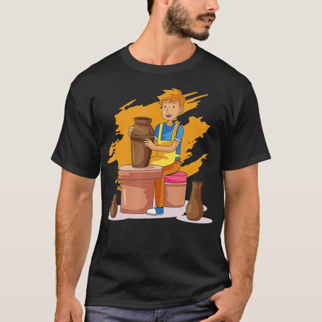 Man Pottery Ceramist Handmade Earthenware Gift T-Shirt (Front)
