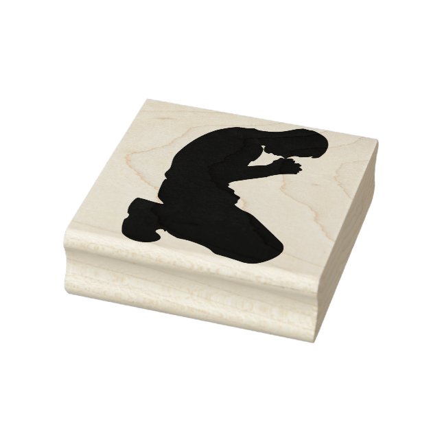 Man Praying Rubber Stamp (Stamp)