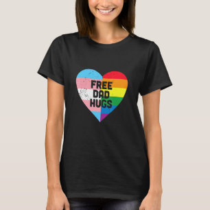 Man Rainbow Flower Free Dad Hugs  For Man Women 1 T-Shirt