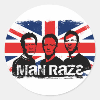 man raze union jack sticker