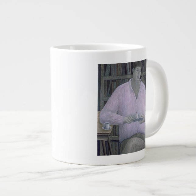 Man Reading 1998 Large Coffee Mug (Front Right)