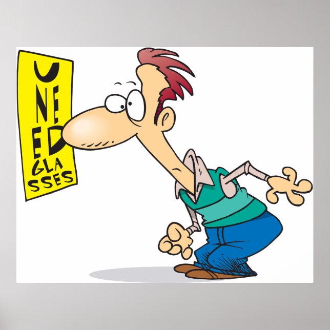 Man Reading An Eye Chart (Front)