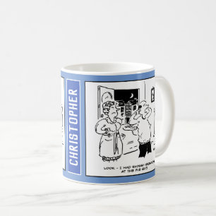 Man Returns from Pub Quiz to Nagging Wife. Coffee Mug