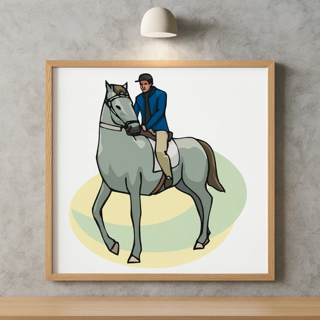 Man Riding A Horse Poster (Creator Uploaded)