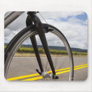 Man road biking at high speed POV Mouse Pad