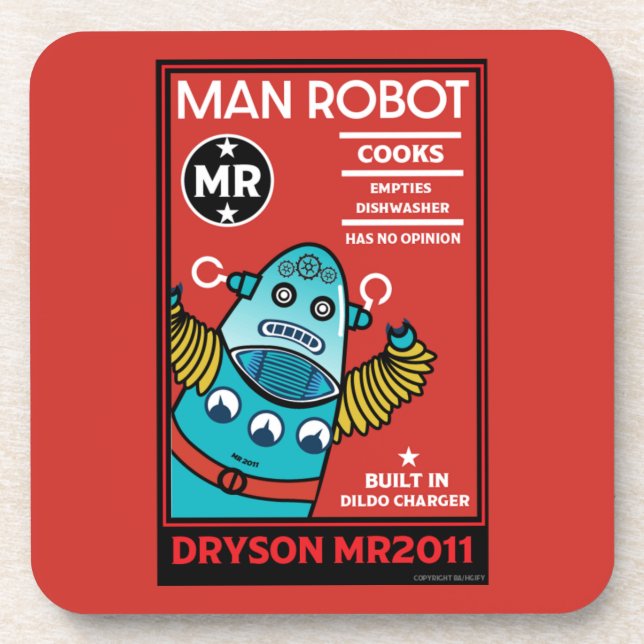 Man Robot The Perfect Man    Coaster (Front)