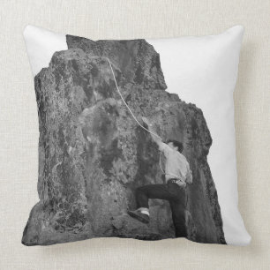Man Rock Climbing Cushion