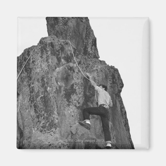 Man Rock Climbing Magnet (Front)