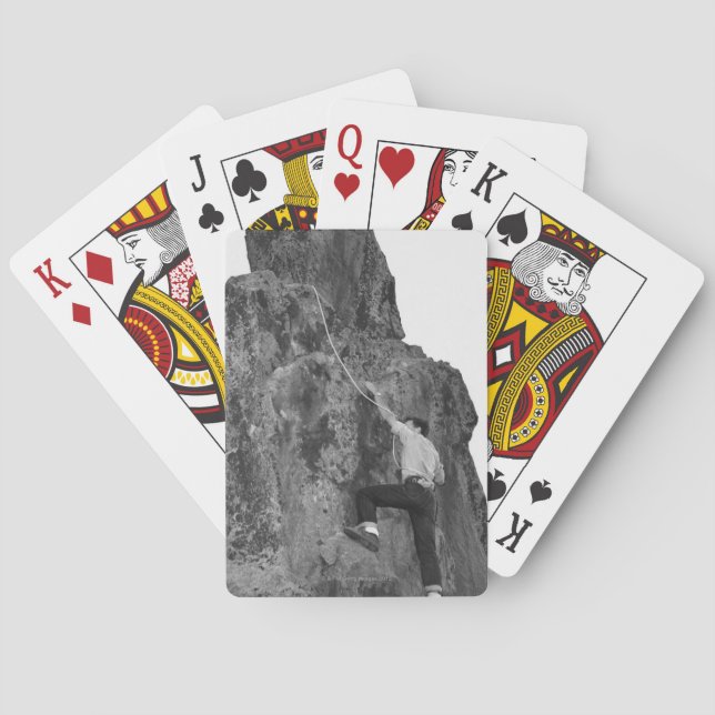 Man Rock Climbing Playing Cards (Back)