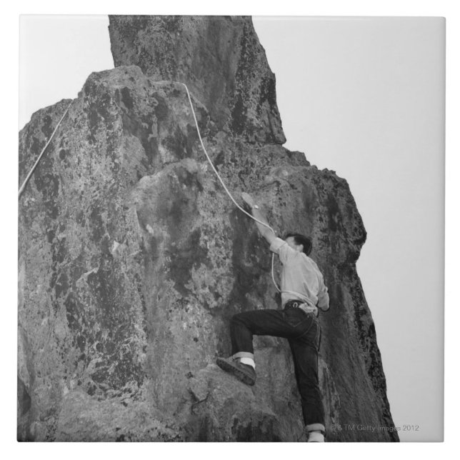 Man Rock Climbing Tile (Front)