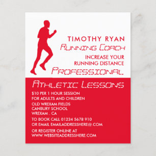 Man Running, Athletics Lesson Advertising Flyer