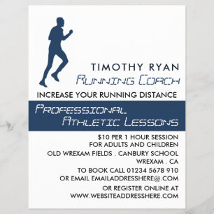 Man Running, Athletics Lesson Advertising Flyer