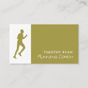 Man Running, Athletics Sportsperson, Sports Coach Business Card