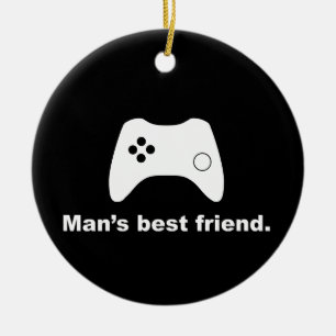 Man’s Best Friend Funny Gamer Ornament