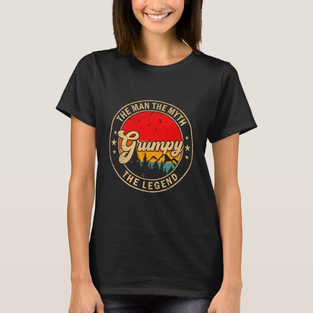 Man Shirt Grumpy Myth Legend Vintage Retro (Front)