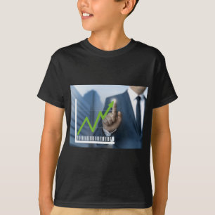 Man showing stock price touchscreen concept T-Shirt