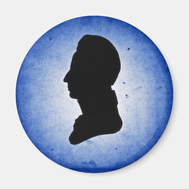"Man Silhouette on Blue" magnets (Front)
