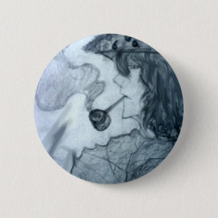 man smoking pipe manga anime 6 cm round badge